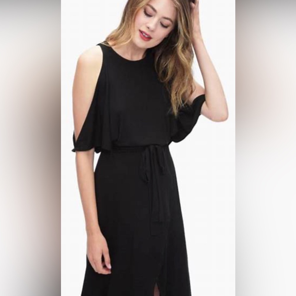 NWT Ella Moss cold shoulder faux wrap dress, size Medium